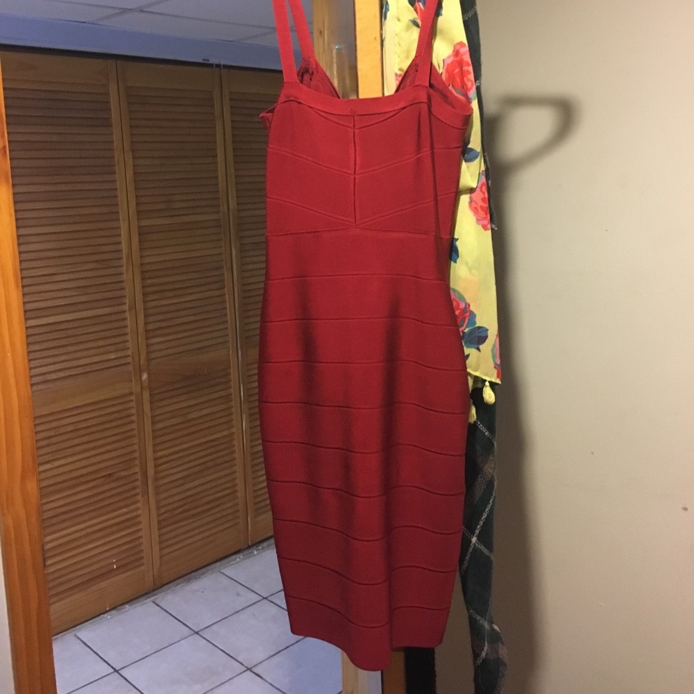 Bandage bodycon dress red - Picture 3 of 3